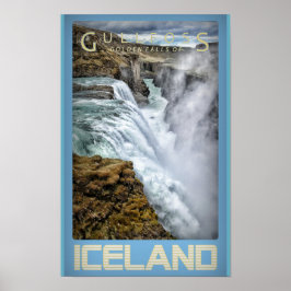 Póster Afiche de viaje de Islandia