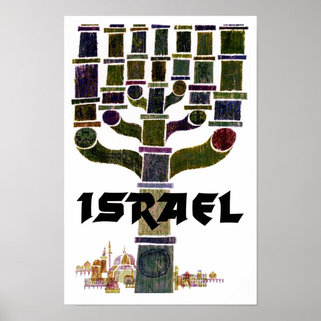 Póster Afiche de viaje de Israel (Frente)