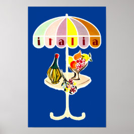 Póster Afiche de viaje de Italia