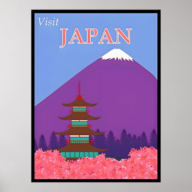 Póster Afiche de viaje de Japón (Frente)