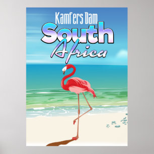 Póster Afiche de viaje de Kamfers Dam Sudáfrica