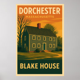 Póster Afiche de viaje de la Casa Blake
