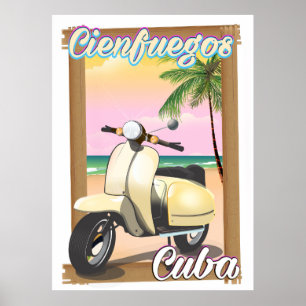 Póster Afiche de viaje de la ciudad de Cienfuegos