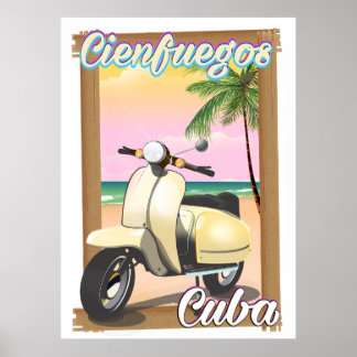 Póster Afiche de viaje de la ciudad de Cienfuegos