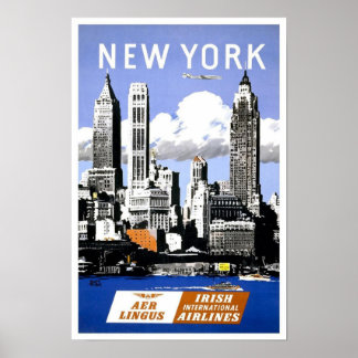 Póster Afiche de Viaje de la Ciudad de Nueva York