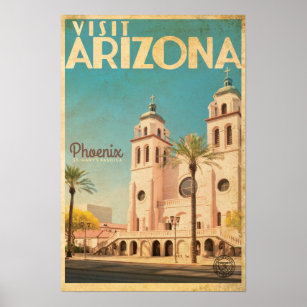 Póster Afiche de viaje de la época de Arizona