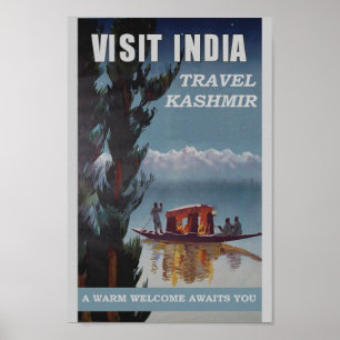 Póster Afiche de viaje de la India