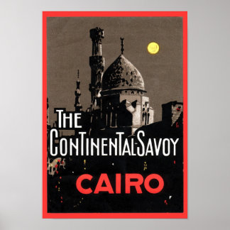 Póster Afiche de viaje de La Saboya Continencial, El Cair