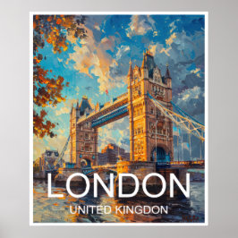 Póster Afiche de viaje de la Torre de Londres