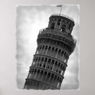 Póster Afiche de viaje de la Torre Inclinada de Pisa Ital
