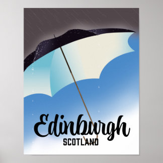 Póster Afiche de viaje de la Universidad de Edimburgo