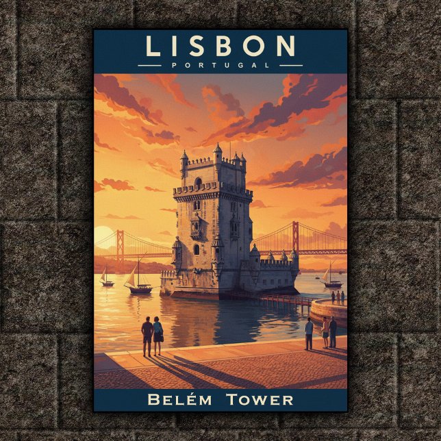 Póster Afiche de viaje de la Vieja Lisboa de los años 60  (Subido por el creador)