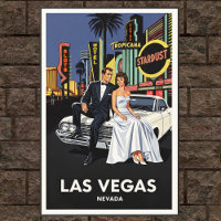 Afiche de viaje de Las Vegas de los años 60