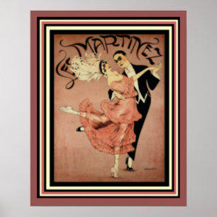 Póster Afiche de viaje de Les Martinez Art Deco 16 x 20