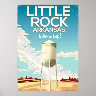Póster Afiche de viaje de Little Rock Arkansas