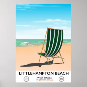 Póster Afiche de viaje de Littlehampton Beach East Sussex