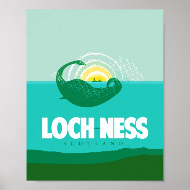 Póster Afiche de viaje de Loch Ness, Escocia (Frente)