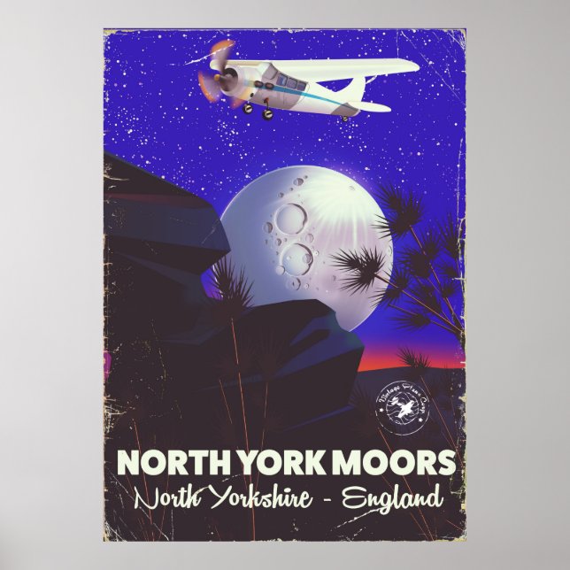 Póster Afiche de viaje de los moros de Inglaterra del Nor (Frente)