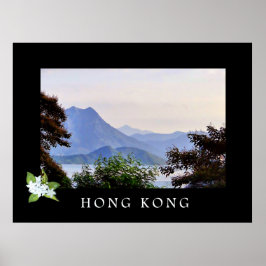 Póster Afiche de viaje de los nuevos territorios de Hong