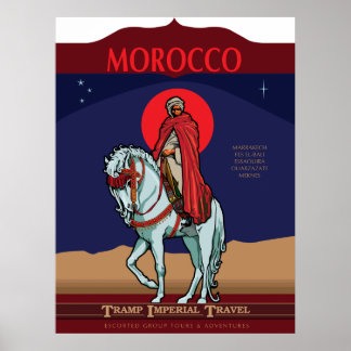 Póster Afiche de viaje de Marruecos