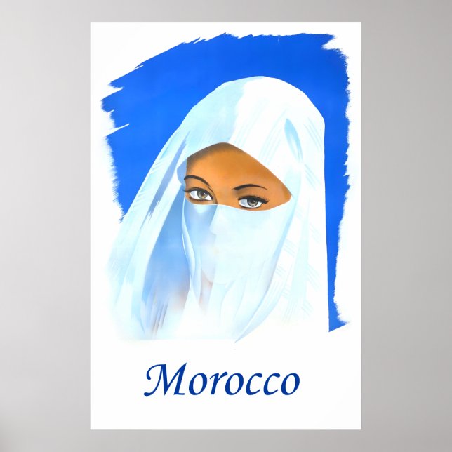 Póster Afiche de viaje de Marruecos (Frente)