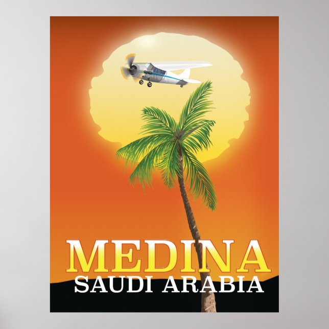 Póster Afiche de viaje de Medina Arabia Saudita (Frente)