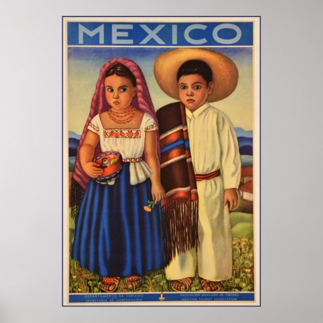 Póster Afiche de viaje de México (Frente)