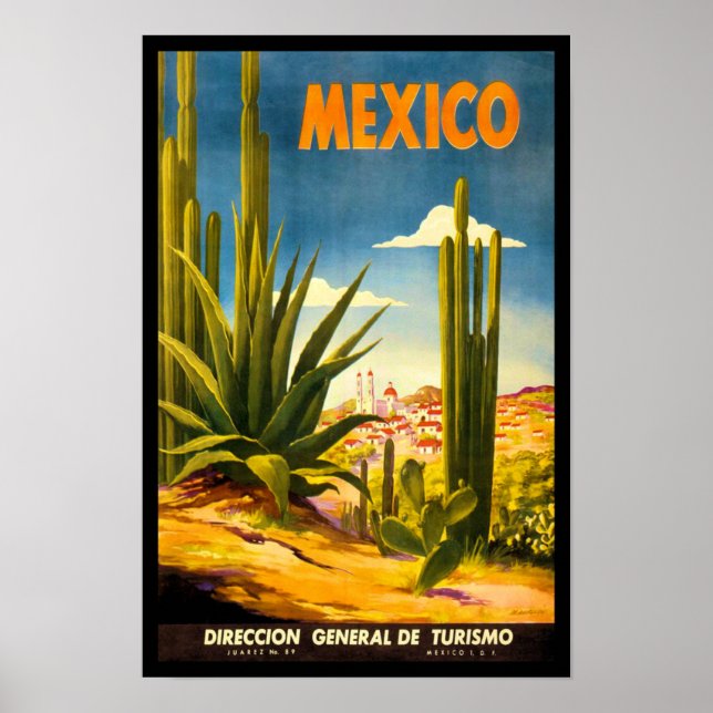 Póster Afiche de viaje de México (Frente)