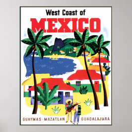 Póster Afiche de viaje de México