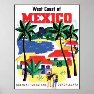 Póster Afiche de viaje de México