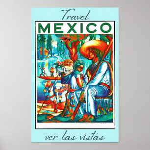 Póster Afiche de viaje de México