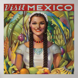 Póster Afiche de Viaje de México