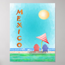 Póster Afiche de viaje de México