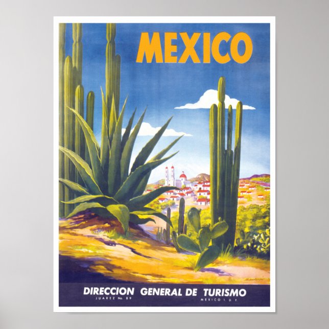 Póster Afiche de viaje de México 3 (Frente)