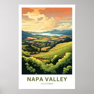 Póster Afiche de viaje de Napa Valley California