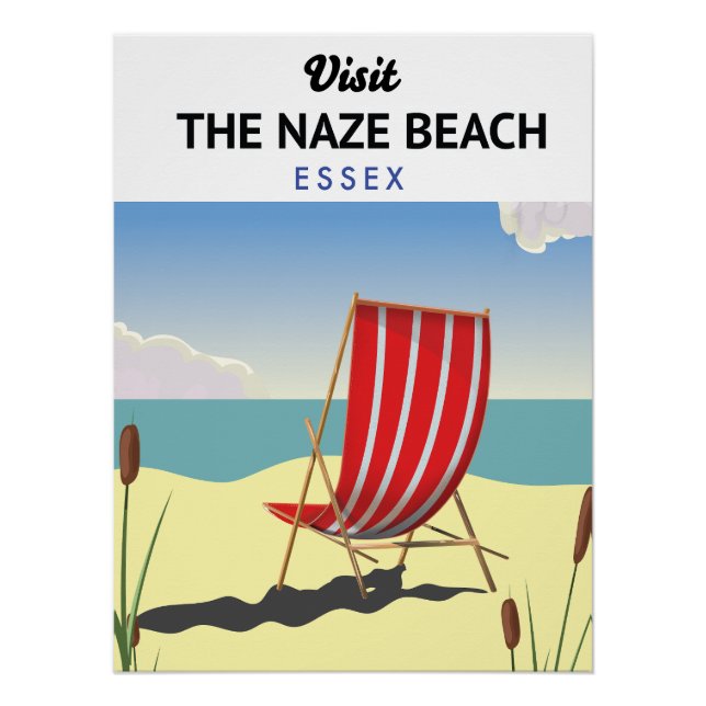 Póster Afiche de viaje de Naze Beach Essex (Anverso)