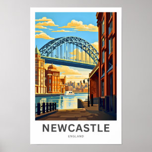 Póster Afiche de viaje de Newcastle England