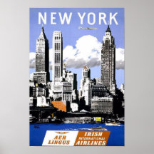 Afiche de viaje de Nueva York