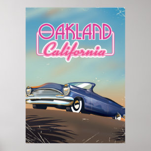 Póster Afiche de viaje de Oakland California