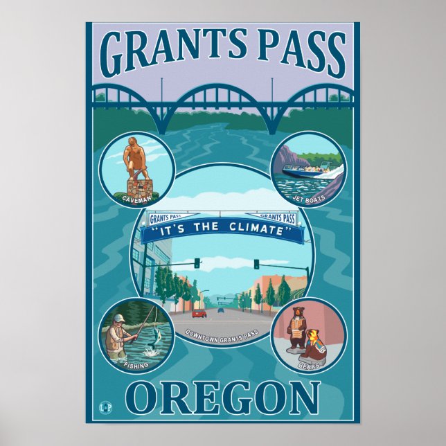 Póster Afiche de viaje de OregonScenic (Frente)
