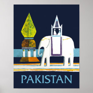 Póster Afiche de viaje de Pakistán