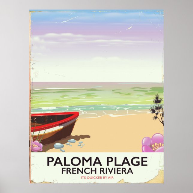 Póster Afiche de viaje de Paloma Plage, Riviera Francesa (Frente)