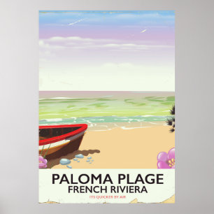 Póster Afiche de viaje de Paloma Plage, Riviera Francesa