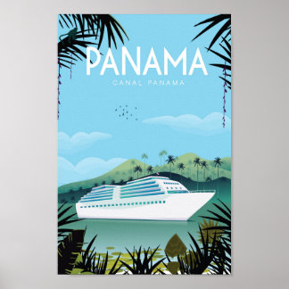 Póster Afiche de viaje de Panamá,