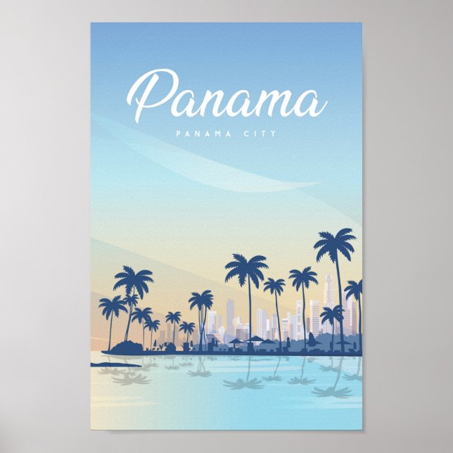 Póster Afiche de viaje de Panamá (Frente)