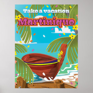 Póster Afiche de viaje de Personalizado Martinica