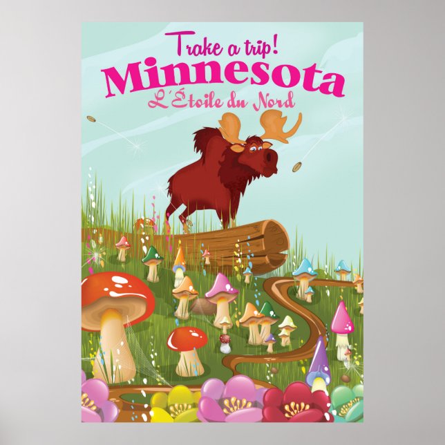Póster Afiche de viaje de Personalizados de Minnesota (Frente)