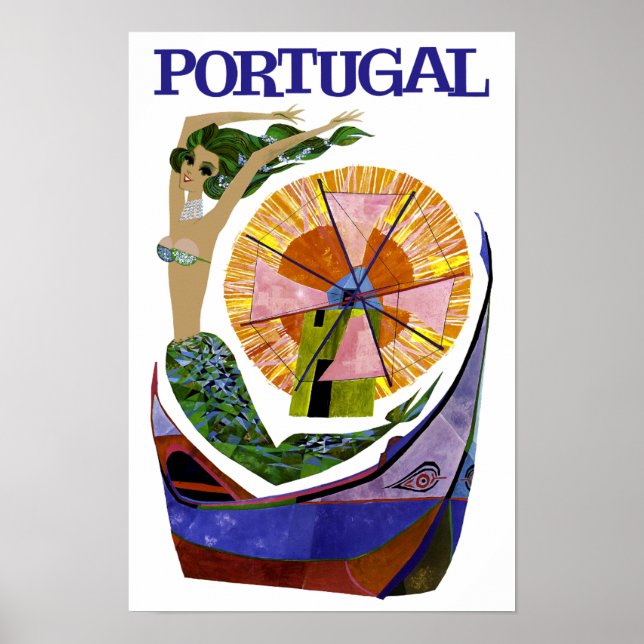 Póster Afiche de viaje de Portugal (Frente)