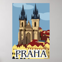Afiche de viaje de Praga