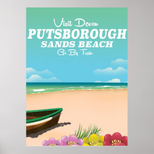 Póster Afiche de viaje de Putsborough Sands Beach Devon